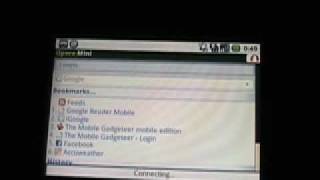 Opera Mini 42 beta on the TMobile G1 Google Android device [upl. by Erena]