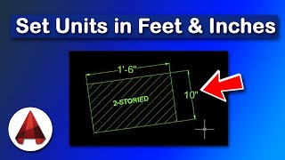 How to set units in feet and inches in AutoCAD [upl. by Dragde891]