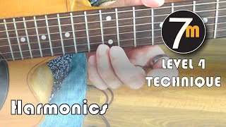 Harmonics on guitar  Guitar lesson  Level 4 [upl. by Nava]