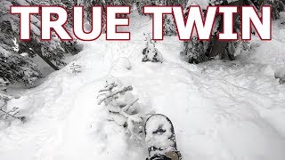 How To Ride a Twin Snowboard in Powder [upl. by Tuesday]