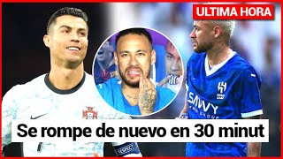 Neymar duro 30 minutos y sale por problemas en la rodilla CRISTIANO RONALDO y PORTUGAL 2025 [upl. by Ilojne150]