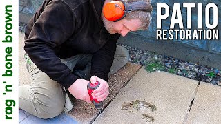 NO MORE WEEDS Repointing  Leveling  Cleaning An Old Patio [upl. by Georgette]