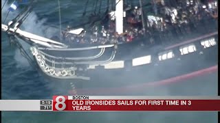 Old Ironsides sails for first time in 3 years [upl. by Lessirg]