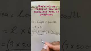 Calculating Area in geography watch full video in my channel [upl. by Akiem331]