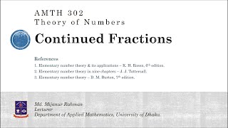 Continued Fraction  Finite Simple Continued Fraction  kth convergent  Infinite Continued Fraction [upl. by Cordova173]