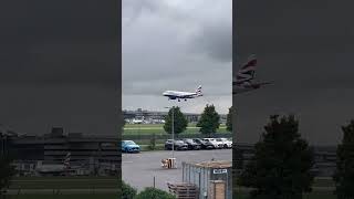 British Airways landing at LHR Runway 09L ✈️🇬🇧 PlaneSpotting LHR BritishAirways Runway09L [upl. by Nomzzaj]