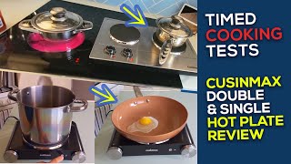 Cusimax Hot Plate Reviews amp Cook Tests  Electric Single amp Double Burner Hot Plates [upl. by Togram]