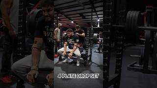 4 PLATE DROP SET✅ benchpress gymshorts [upl. by Melicent]