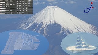 Tokyo to Osaka by plane  views of Tokyo bay Mt Fuji and floating Nagoya airport [upl. by Nilrak972]