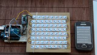 Bluetooth WS2811 Arduino led matrix [upl. by Annairda]