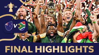 Most DRAMATIC Rugby World Cup final ever  New Zealand v South Africa  Rugby World Cup 2023 [upl. by Yrellav]