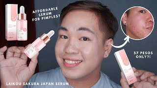 LAIKOU JAPAN SAKURA SERUM REVIEW CHEAPEST SERUM FOR PIMPLES 57 PESOS LANGWORTH IT BA [upl. by Renado]