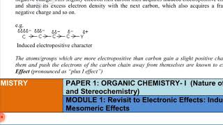 Inductive effect 2Revisit Electronic effect Inductive effect amp Mesomeric effectPART 3 [upl. by Noni]