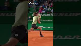 INSANE Tsitsipas Dive vs Schwartzman 😱 [upl. by Auqinal691]