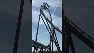 The iconic shot 📸  Thunderbird Holiday World  Launched Wing Coaster  Santa Claus Indiana [upl. by Ebag843]