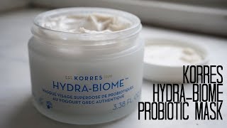 Review  Korres HydraBiome Probiotic Superdose Mask [upl. by Atilem]