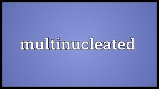 Multinucleated Meaning [upl. by Arvonio]