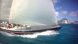 12 Meter Americas Cup racing in St Maarten [upl. by Notse]