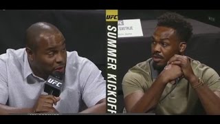 Jon Jones vs Daniel Cormier Full Trash Talk Exchanges From UFC Summer Kickoff Press Conference [upl. by Ojiram]