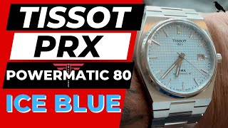 TISSOT PRX POWERMATIC 80ICE BLUE Automatic watch review T1374071135100 [upl. by Jansen113]