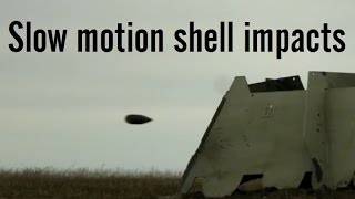 Artillery shell impacts in slow motion [upl. by Yraeht478]