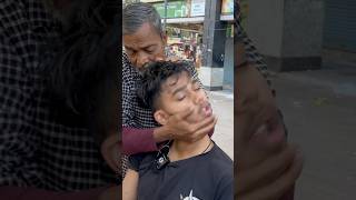 Loud Neck Creaking by Waris Barber asmr headmassage indianbarber [upl. by Odnomra]