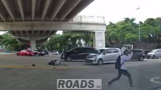 Motorcyclist becomes IPman and practices kung fu after getting hit by car [upl. by Mich25]