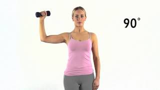 Rotator cuff 90 degrees external rotation with dumbbell [upl. by Landers42]