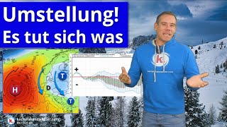 Großwetterlage stellt sich um  Höhentief Polarluft oben Schnee möglich [upl. by Reede]