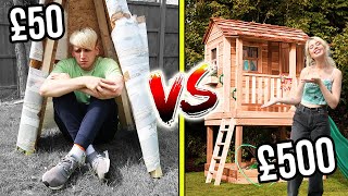 £50 VS £500 FORT BUILDING Budget Challenge [upl. by Ynaffat634]