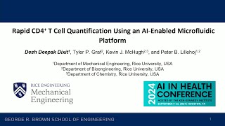 Technical Talk Rapid CD4 T Cell Quantification Using an AIEnabled Microfluidic Platform [upl. by Einolem487]