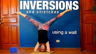 Inversions amp Stretches with a Wall Yoga Class  Five Parks Yoga [upl. by Malha]