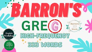 G1 Barrons GRE High Frequency 333 Words with Mnemonic [upl. by Autrey]