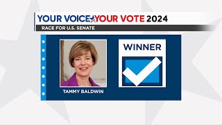 Baldwin declared winner in US Senate race in Wisconsin [upl. by Kcirdez]