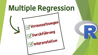 Multiple lineare Regression in R ALL IN ONE  Voraussetzungen Durchführung und Interpretation [upl. by Atekihc146]