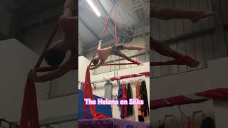 Trapeze move but on silks silks tissu circus aerial splits [upl. by Casandra]