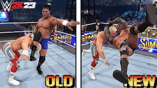 50 OLD vs NEW Finishers in WWE 2K23 [upl. by Gosselin]