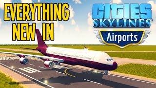 See Everything New in Airports DLC for Cities Skylines [upl. by Euqinmod]