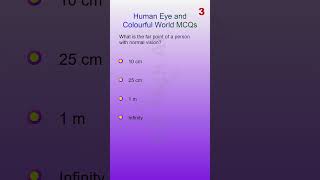 TOP 50 MCQ Human Eye and Colourful World Part 22 [upl. by Helve]