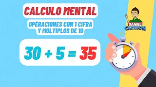 CALCULO MENTAL CON 1 CIFRA Y MULTIPLOS DE 10 [upl. by Nisen]