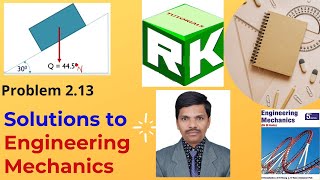 Problem 213 Engineering Mechanics Timoshenko Young Resolution of forces Inclined Plane [upl. by Llewop407]