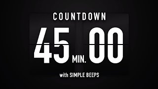 45 Minutes Countdown Timer Flip Clock ✔️ [upl. by Anirbed]