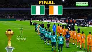 NIGERIA vs CÔTE DIVOIRE  FINAL  African Cup of Nations 2023  Full Match  Osimhen vs Haller PES [upl. by Inaliel]