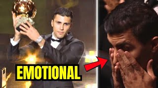 Rodri Emotional After Winning The Ballon dOr Trophy  Rodri Wins Ballon dOr 2024  Manchester City [upl. by Ynittirb]