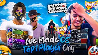 We Made CS Top 1 Player Cry 😂Youtubers Unbelievable Reaction 🤯🔥Garena Free Fire [upl. by Ahsienor]