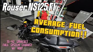 Rouser NS125 Fi  Average Fuel Consumption  Road trip [upl. by Eniroc]