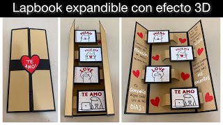 Sorprende a tu novio a  Lapbook EXPANDIBLE con efecto 3D de amor [upl. by Cherry]