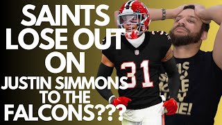 SAINTS FAN OUTRAGED JUSTIN SIMMONS PICKS FALCONS OVER SAINTS [upl. by Einohpets]