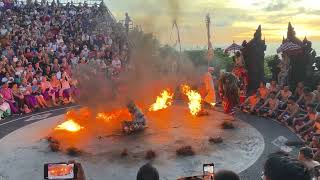 Uluwatu Temple Sunset Kecak Fire Dance Show Bali Indonesia  Lanka Dahan amp Ravan Vadh [upl. by Tiduj]