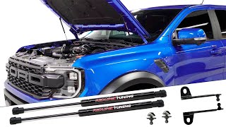 211104702 Redline Tuning Hood QuickLIFT System compatible with Ford Ranger 2024 [upl. by Sackville]